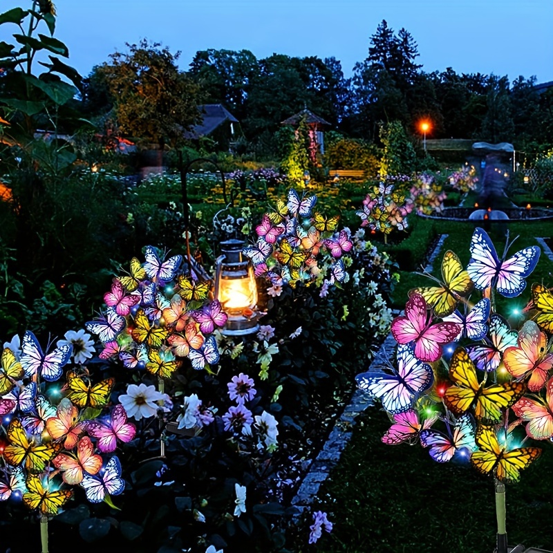 Outdoor Lighting Company - Luces LED solares de mariposa para