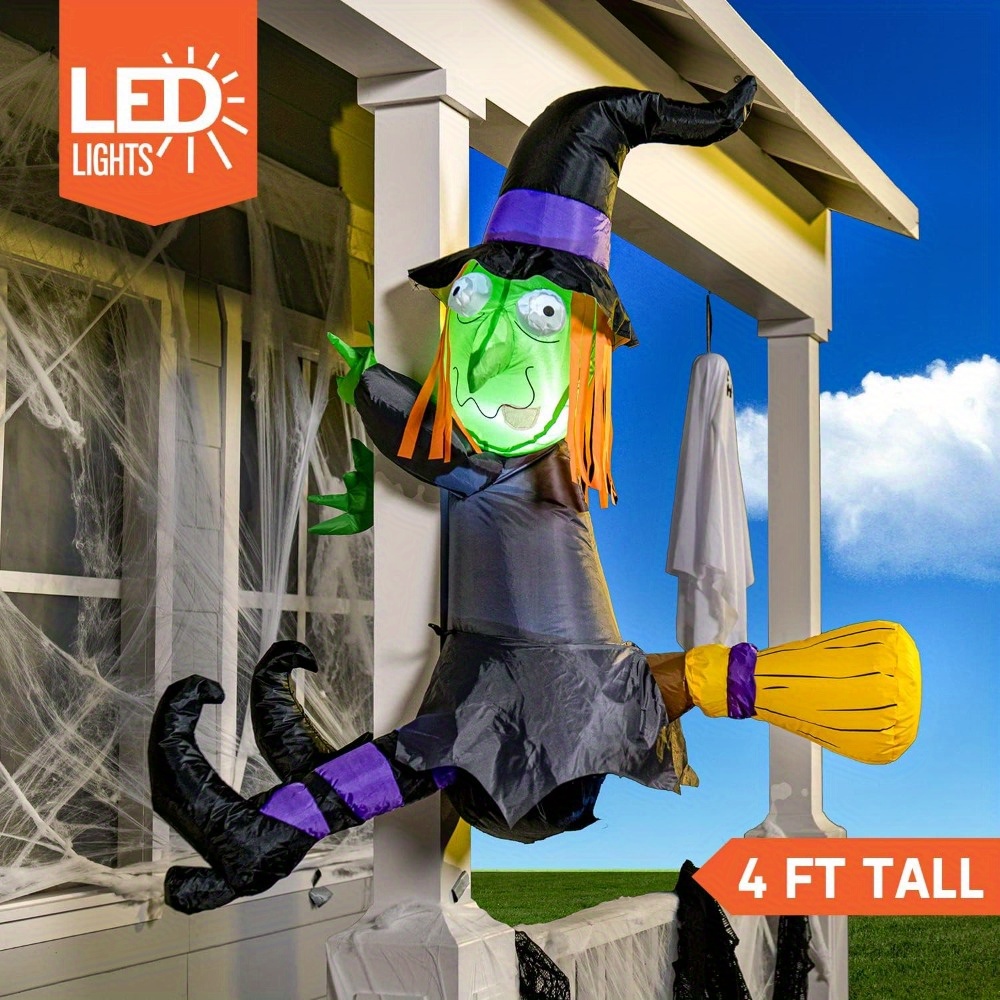 Outdoor Lighting Effects - Bruja inflable de Halloween de 4
