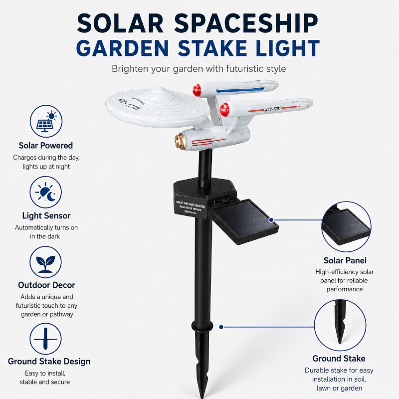 Outdoor Lighting Company - Lámpara Solar para Jardín con Forma