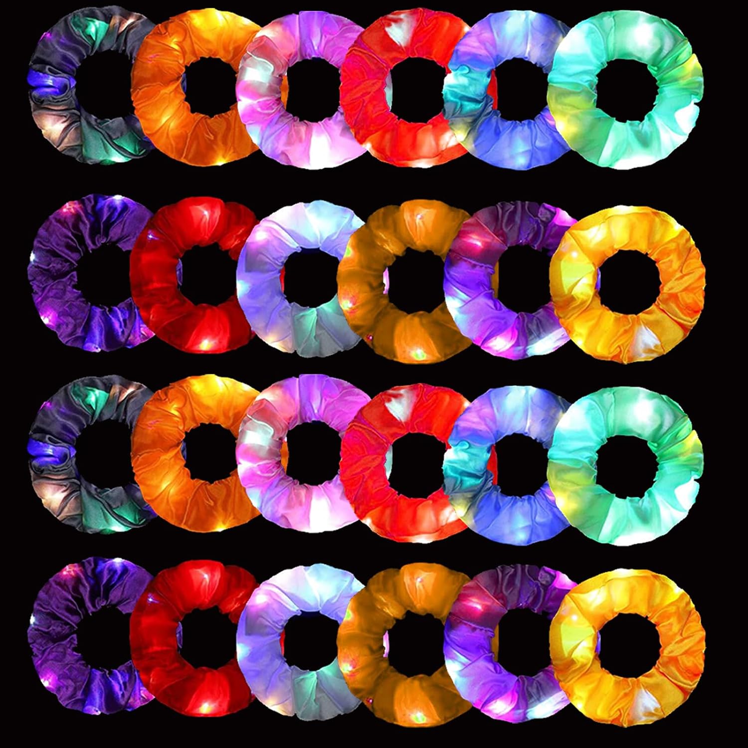 Outdoor Lighting Effects - 6 piezas de scrunchies LED, bandas