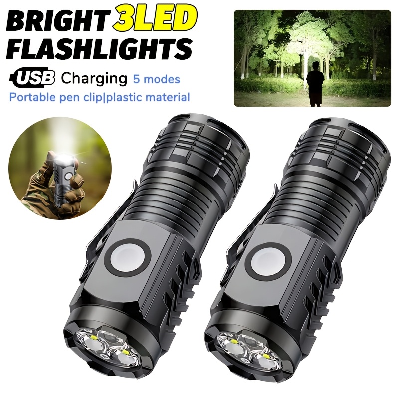 Outdoor Lighting Diy - Mini Linterna LED Portátil de Mano,
