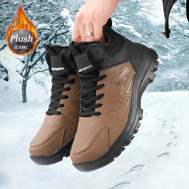 Outdoor Lighting Round - ELUVA Botas de nieve para hombre,
