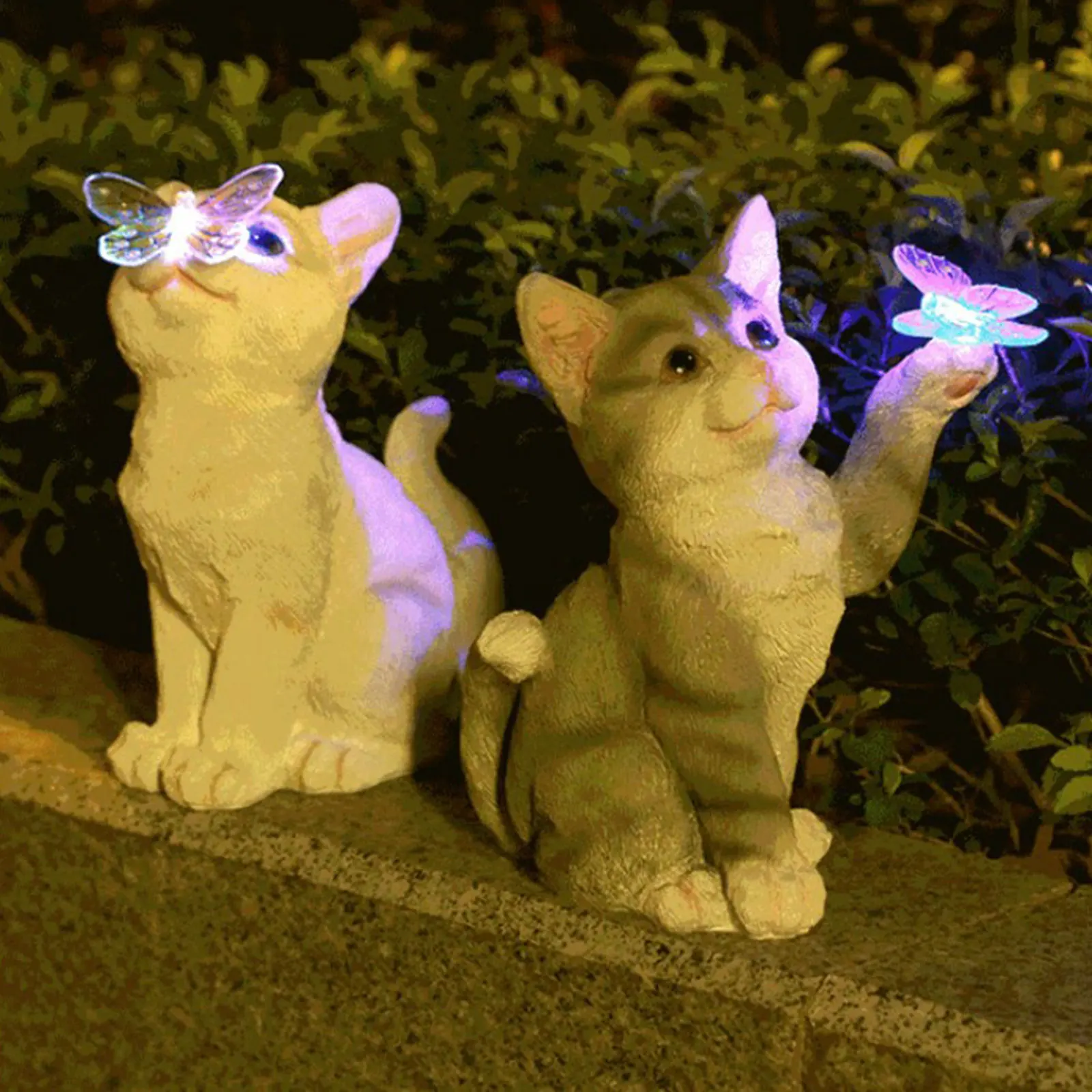 Outdoor Lighting Company - Escultura de gato al aire libre,