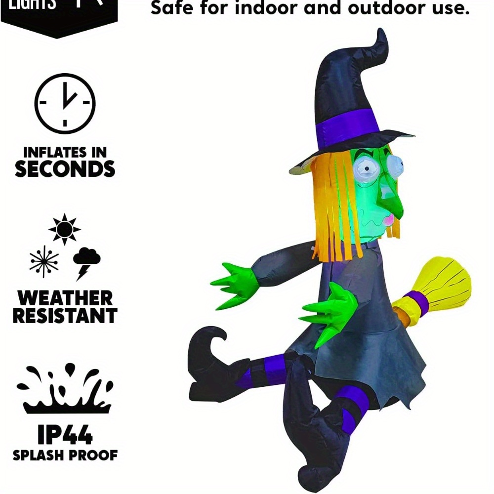 Bruja inflable de Halloween de - Outdoor Lighting Effects reseña y precio