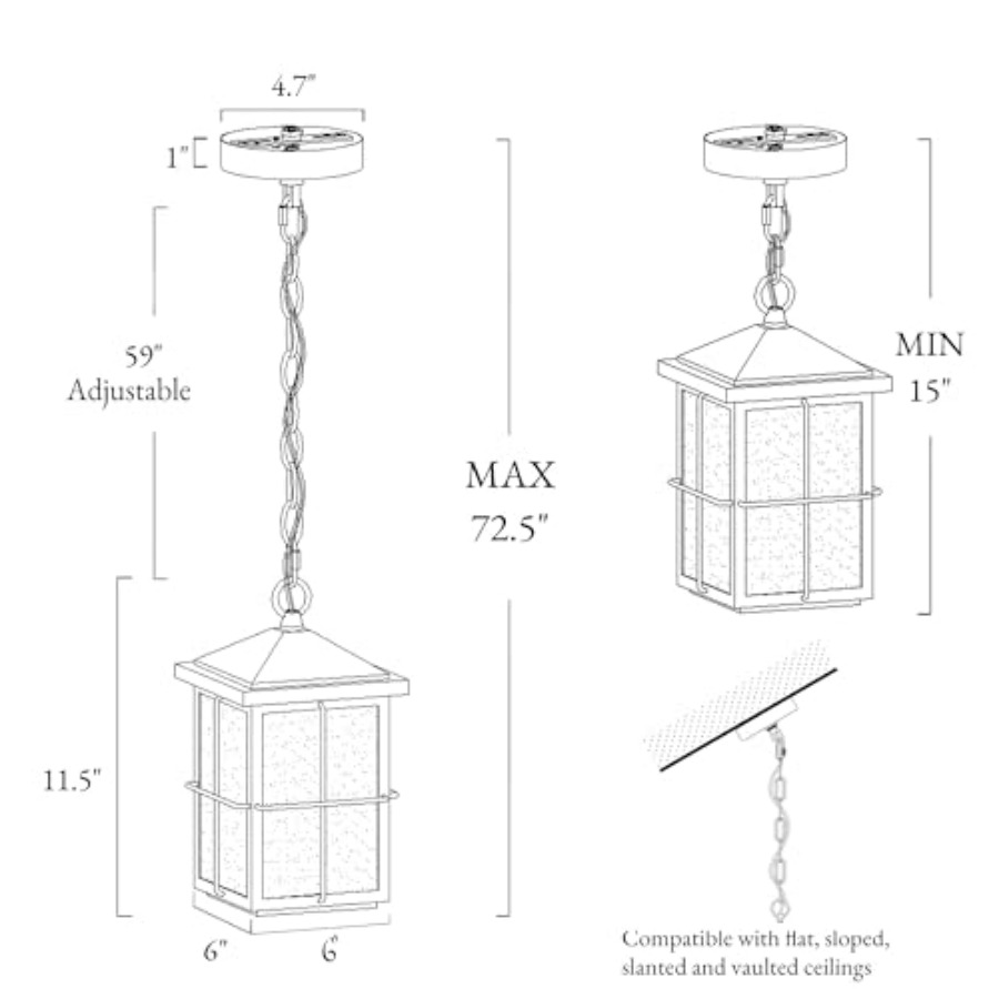 Lámpara Colgante para Exterior - Lighting Fixture Outdoor reseña y precio