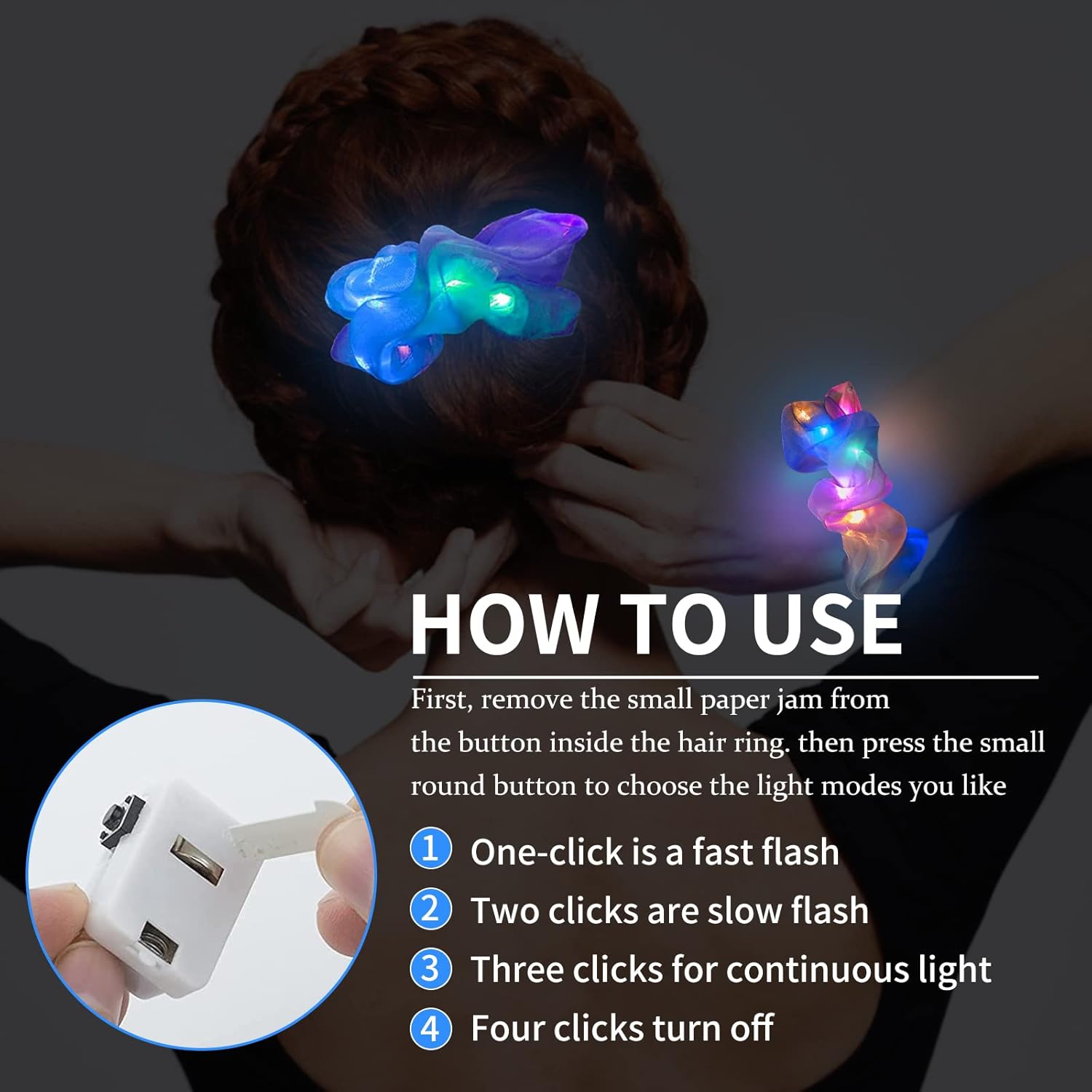 6 piezas de scrunchies LED, ba - Outdoor Lighting Effects reseña y precio
