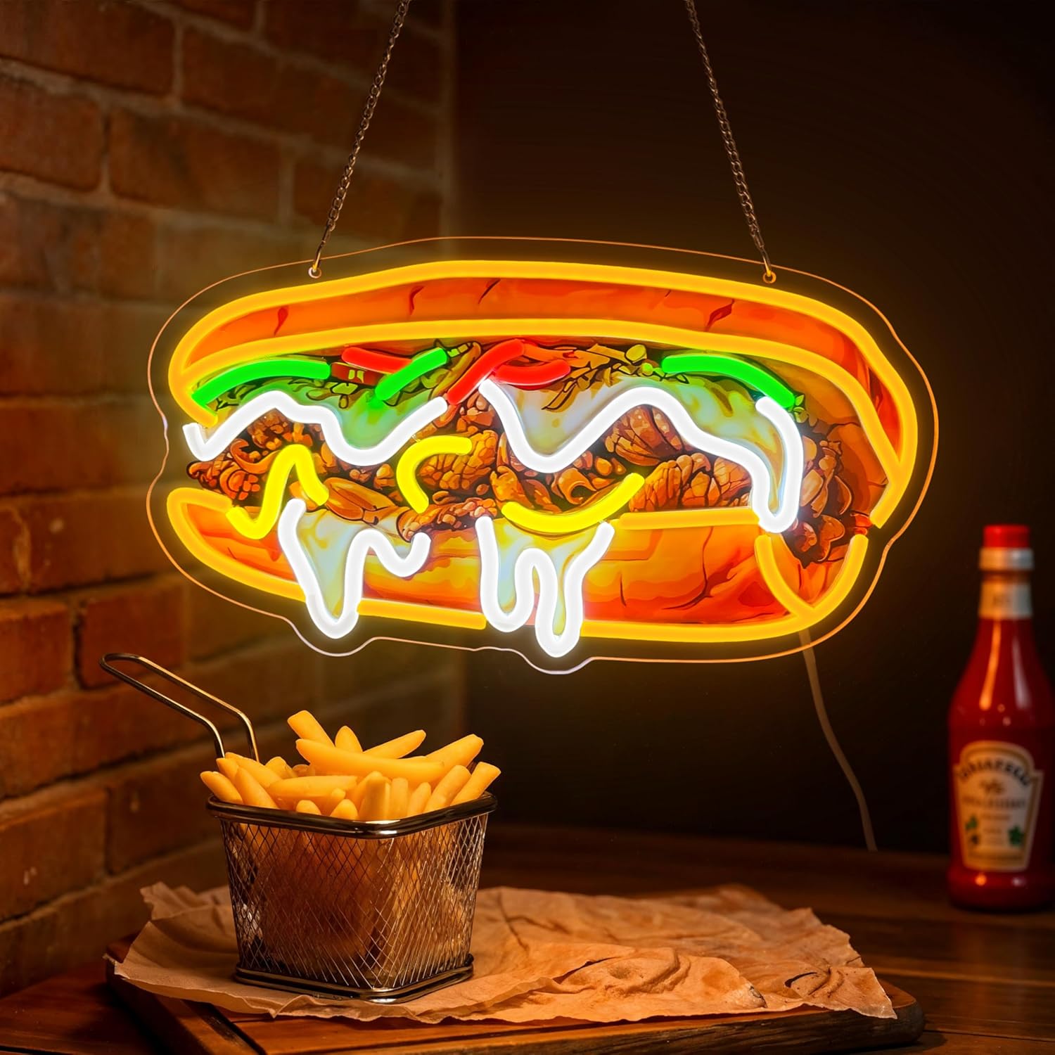 Letrero de Neón Philly Cheeses - Outdoor Lighting Vendor reseña y precio