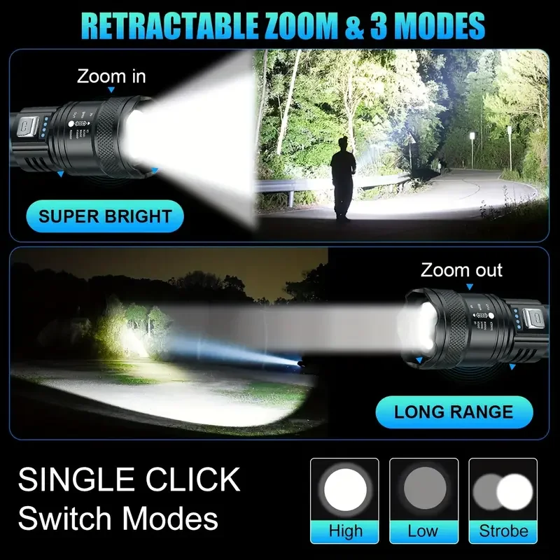Linterna LED táctica de 2000LM - Outdoor Lighting Diy reseña y precio